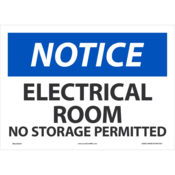 ACCUFORM NMC NOTICE ELECTRICAL ROOM NO STORAGE PERMITTED SAFETY SIGN